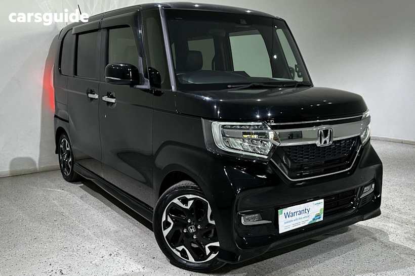 Black 2019 Honda N-Box SUV CUSTOM G L TURBO HONDA SENSING