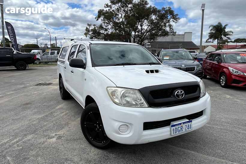 White 2010 Toyota Hilux Ute Tray SR