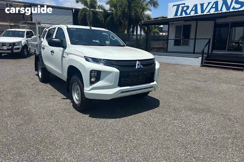 White 2021 Mitsubishi Triton Double Cab Chassis Glx (4X4)