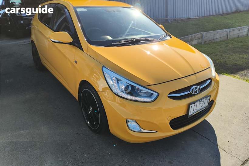 Yellow 2016 Hyundai Accent Hatch SR F