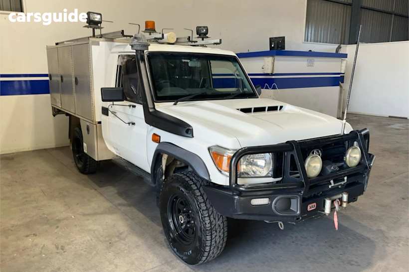 White 2017 Toyota Landcruiser Ute Tray WORKMATE 4X4