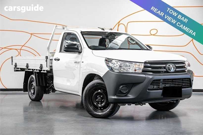 White 2021 Toyota Hilux Ute Tray WORKMATE R