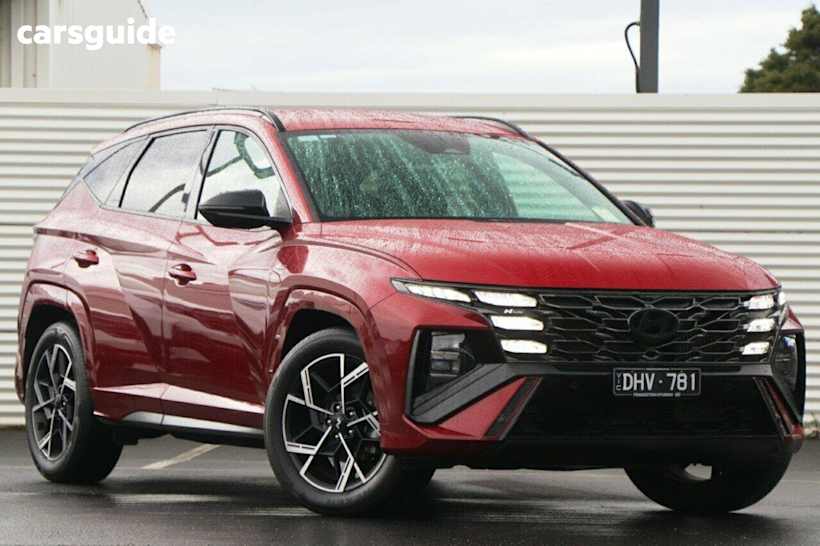 Red 2024 Hyundai Tucson SUV ELITE N LINE F