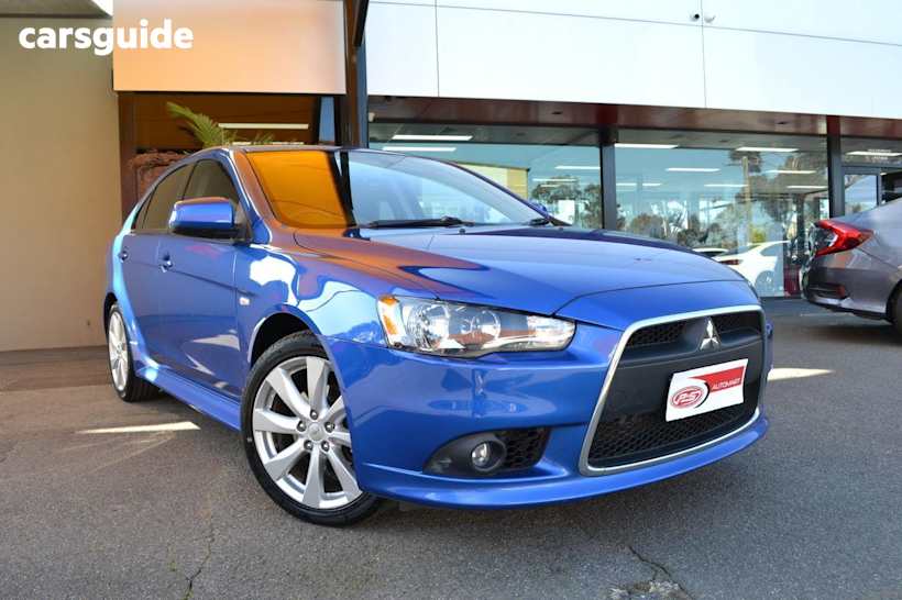 Blue 2014 Mitsubishi Lancer Hatchback Gsr Sportback