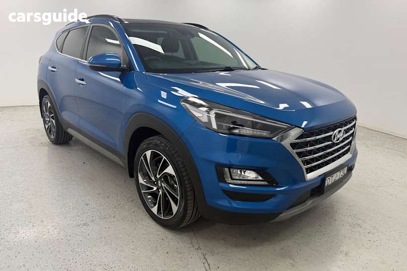 Blue 2019 Hyundai Tucson Wagon Highlander (Awd) Beige Int
