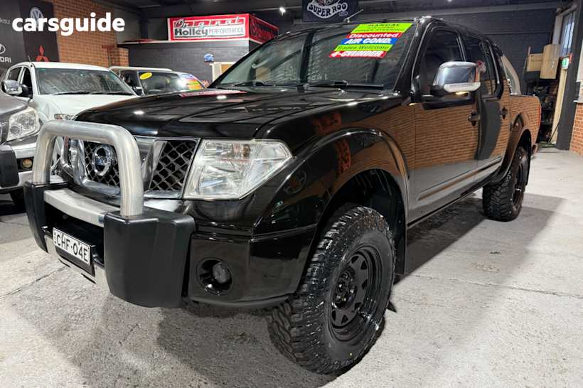 Black 2007 Nissan Navara Ute Tray ST-X 4X4
