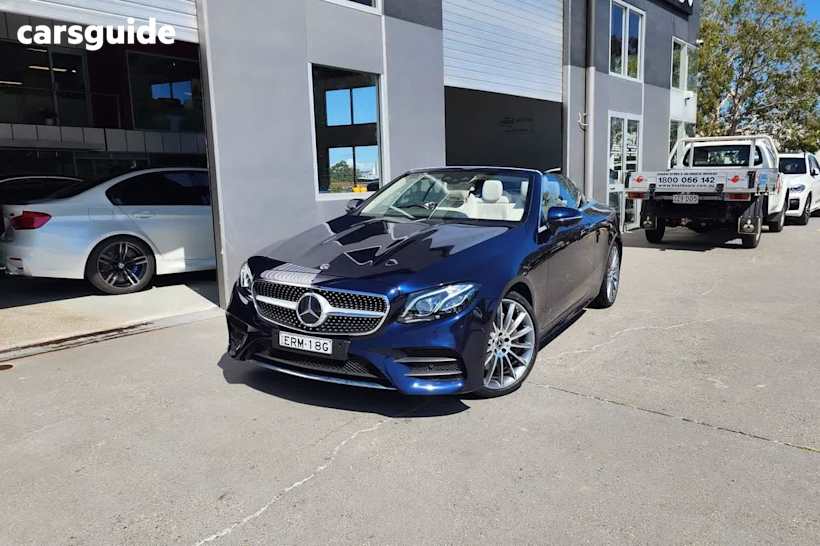 Blue 2020 Mercedes-Benz E300 Cabriolet