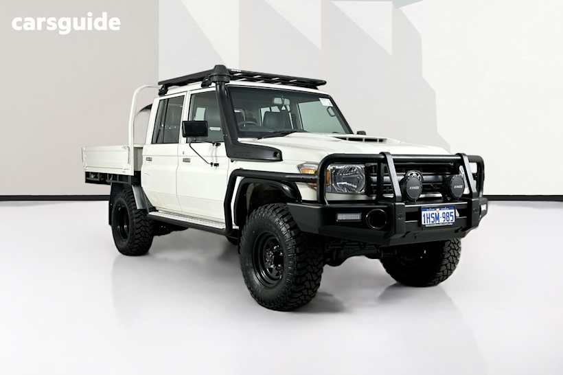 White 2022 Toyota Landcruiser Double Cab Chassis Workmate