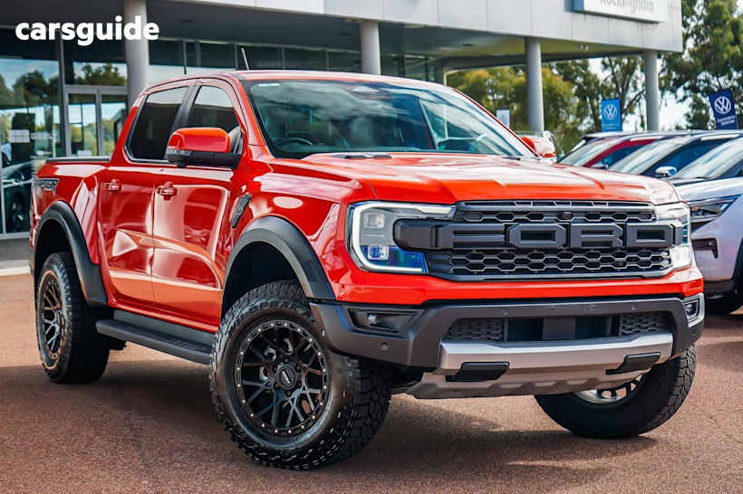 Orange 2022 Ford Ranger Ute Tray RAPTOR 4X4