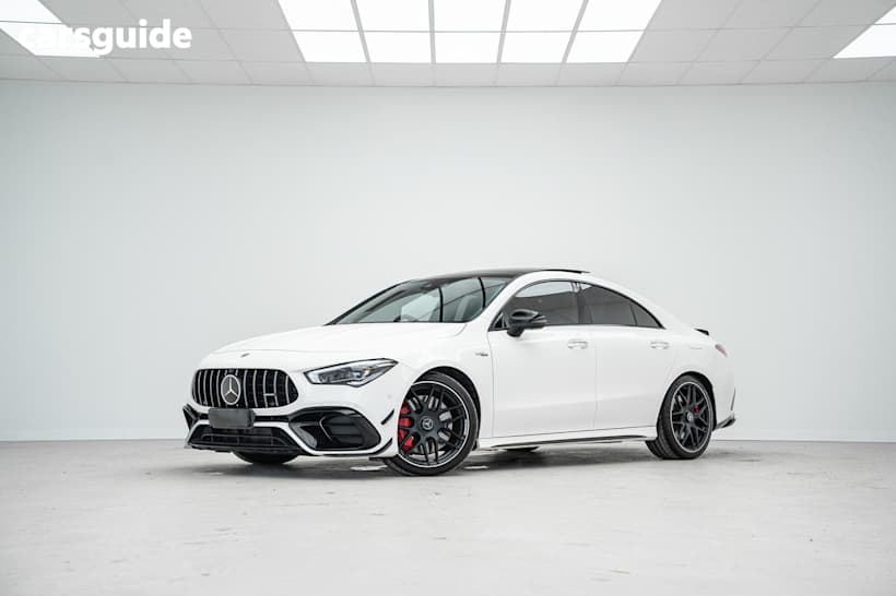White 2020 Mercedes-Benz CLA-Class Coupe CLA45 AMG S 4WD