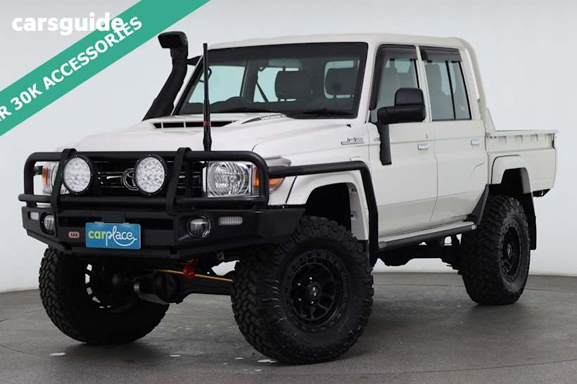 White 2020 Toyota Landcruiser Double Cab Chassis Gxl