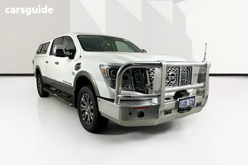 White 2018 Nissan Titan Ute Tray PLATINUM RESERVE