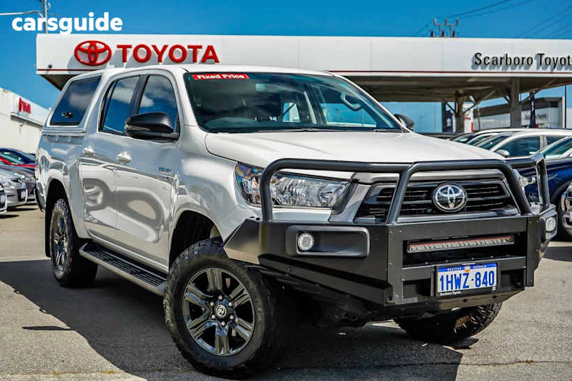White 2023 Toyota Hilux Ute Tray SR 4X4