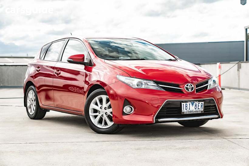 Red 2014 Toyota Corolla Hatchback Ascent Sport