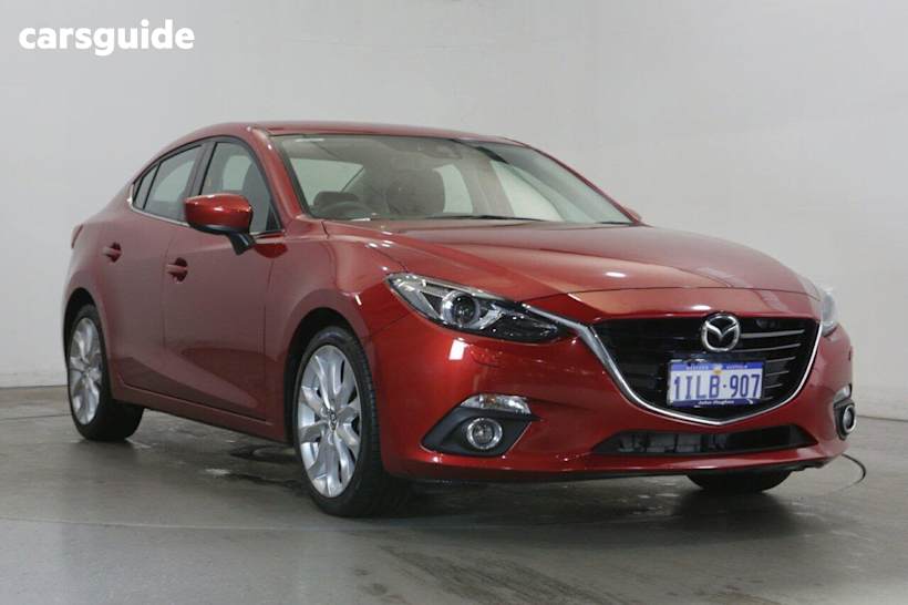 Red 2015 Mazda Mazda3 Sedan SP25 GT F
