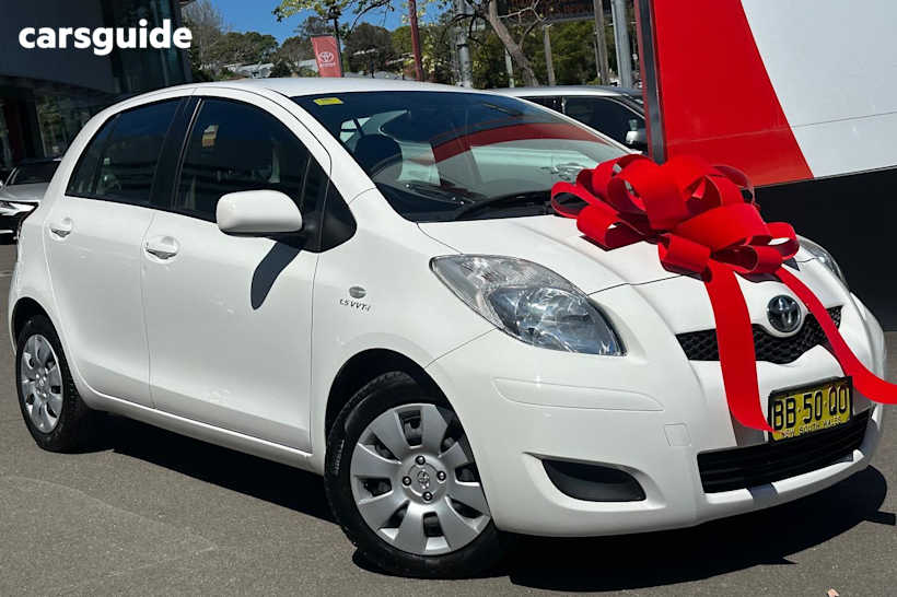 White 2009 Toyota Yaris Hatch YRS F