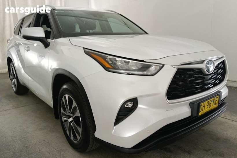 White 2023 Toyota Kluger Wagon Gxl Hybrid Awd
