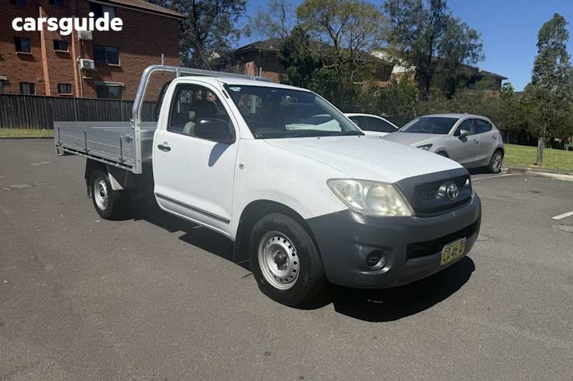 White 2011 Toyota Hilux Cab Chassis Workmate
