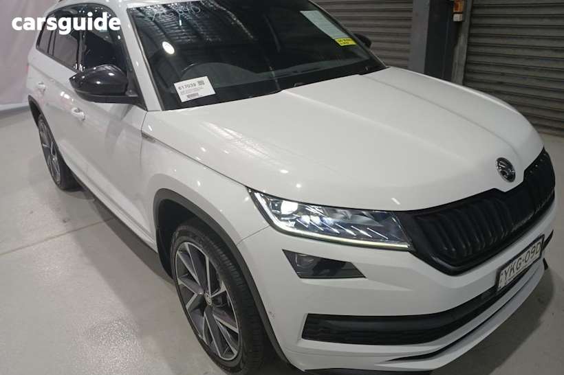 White 2019 Skoda Kodiaq Wagon 132 TSI Sportline (4x4)