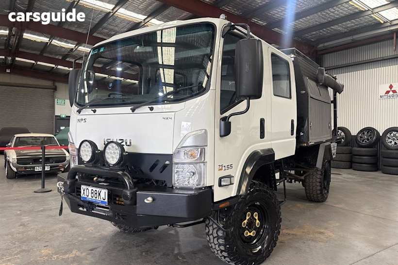 White 2022 Isuzu NPS Ute Tray 75-155