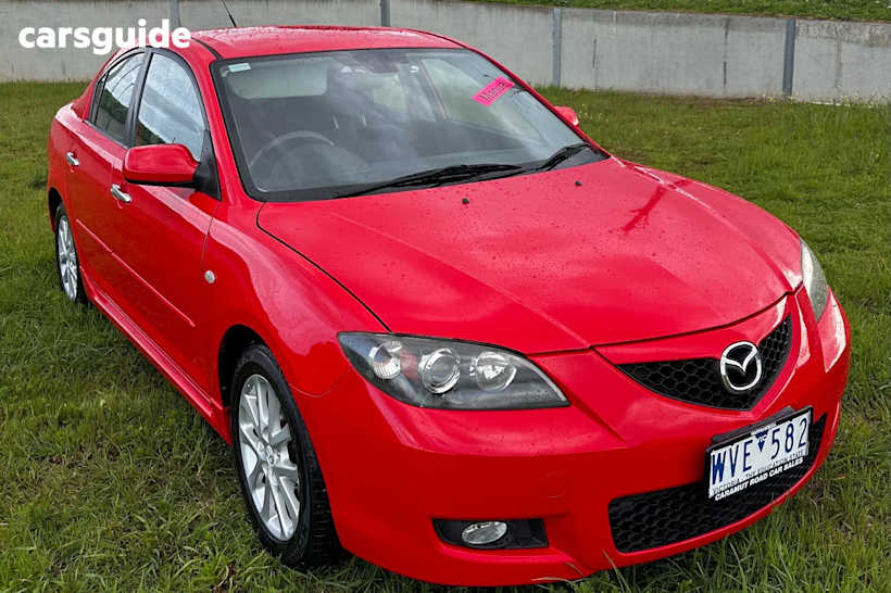 Red 2009 Mazda 3 Sedan Maxx Sport