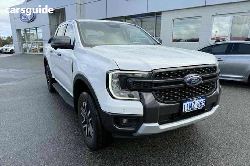 White 2024 Ford Ranger Ute Tray SPORT 4X4