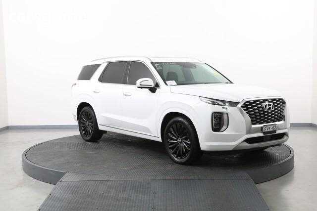 White 2022 Hyundai Palisade Wagon Highlander Black (7 Seat)