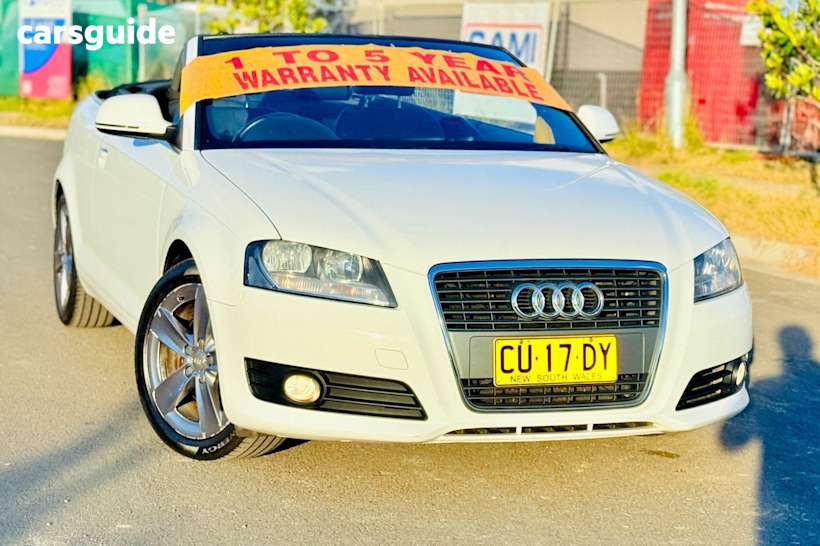 White 2009 Audi A3 Cabriolet 2.0 Tfsi Ambition