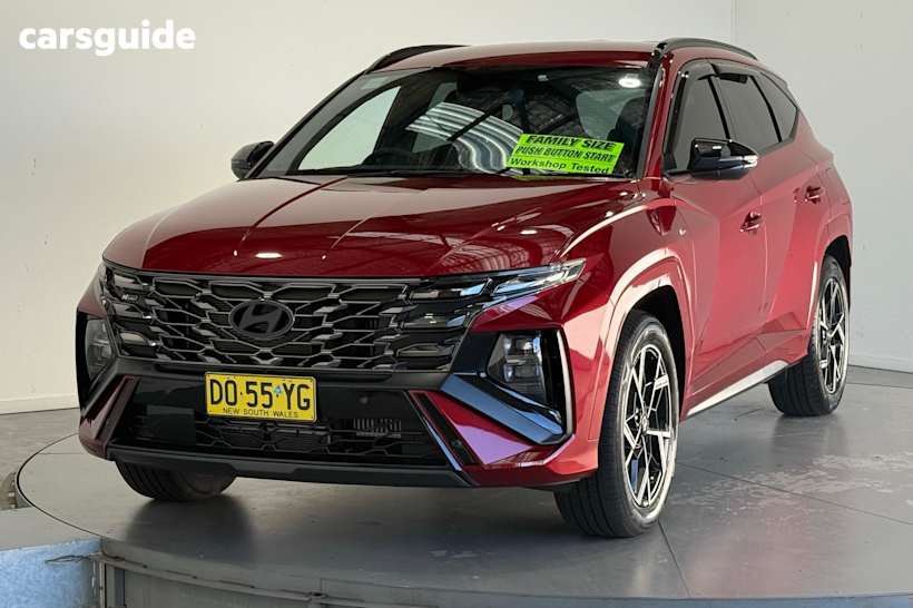 Red 2024 Hyundai Tucson Wagon Premium N Line Hybrid (Awd)
