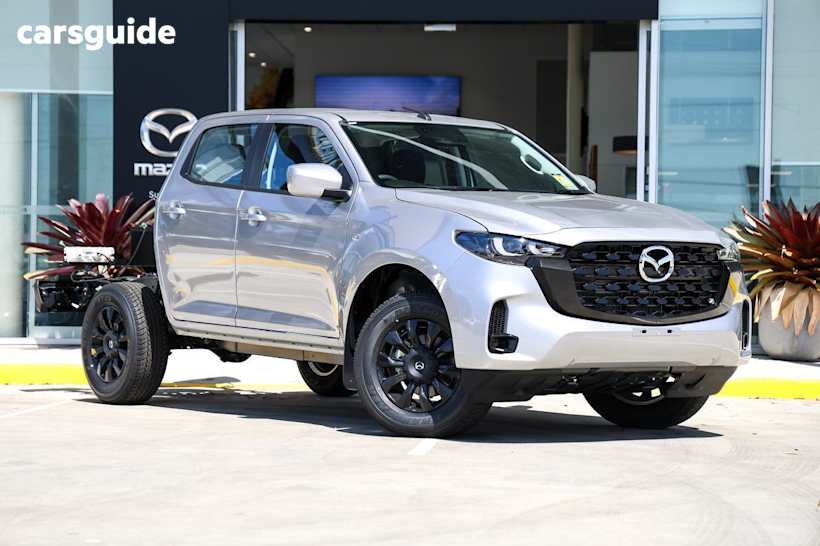Silver 2025 Mazda BT-50 Dual Cab Chassis Xt (4X4) Standard Tray
