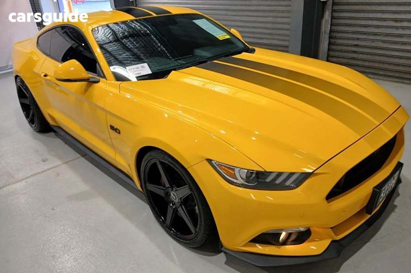 Yellow 2016 Ford Mustang Coupe Fastback Gt 5.0 V8