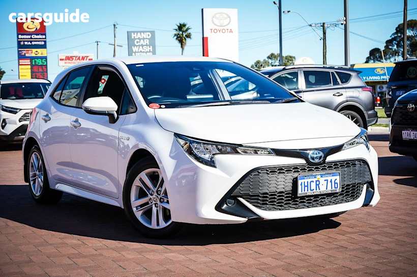 White 2020 Toyota Corolla Hatchback Ascent Sport Hybrid