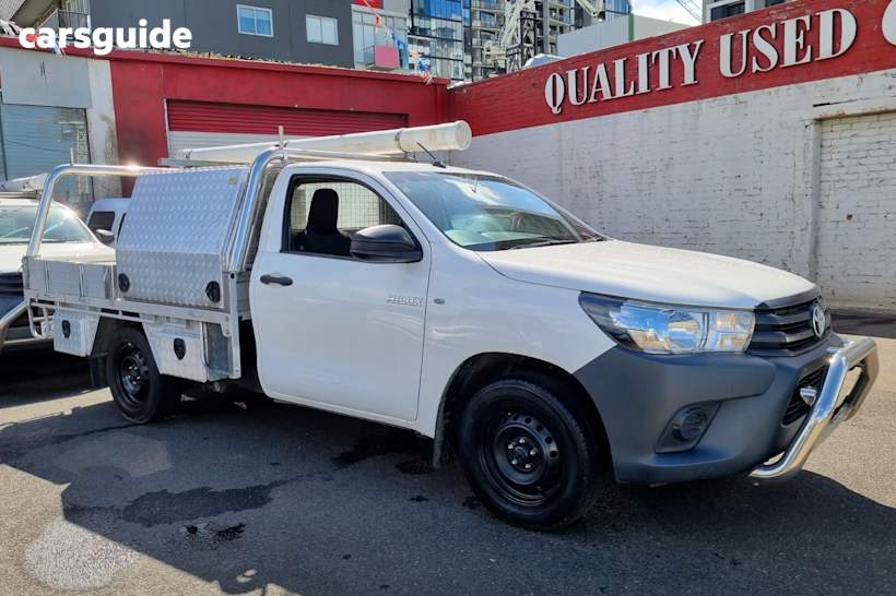 White 2015 Toyota Hilux Cab Chassis Workmate