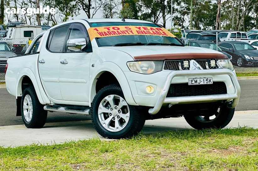 White 2014 Mitsubishi Triton Double Cab Utility Glx-R (4X4)