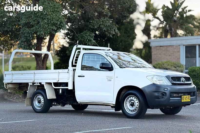 White 2009 Toyota Hilux Cab Chassis Workmate