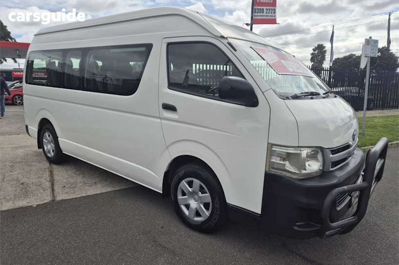 White 2011 Toyota HiAce Bus Commuter