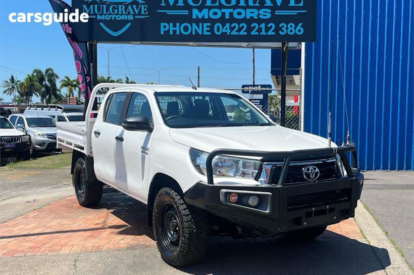White 2019 Toyota Hilux Double Cab Chassis Sr (4X4)