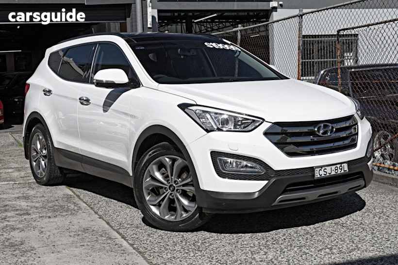 White 2014 Hyundai Santa FE SUV HIGHLANDER 4X4