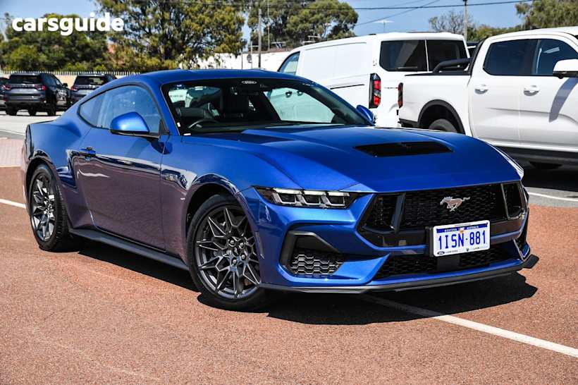 Blue 2025 Ford Mustang Coupe GT R