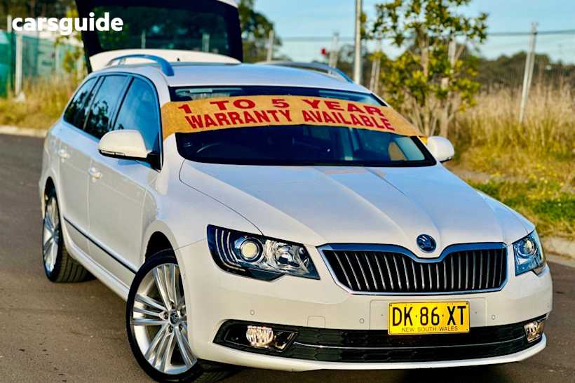 White 2014 Skoda Superb Wagon 125 Tdi Elegance