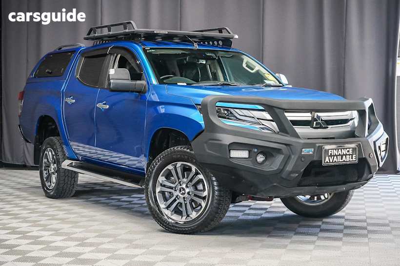 Blue 2019 Mitsubishi Triton Double Cab Pick Up Gls (4X4) Premium