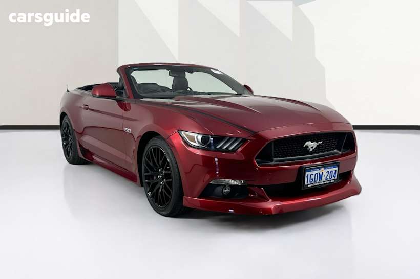 Red 2017 Ford Mustang Convertible Gt 5.0 V8