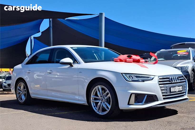 White 2019 Audi A4 Sedan 35 TFSI S LINE F