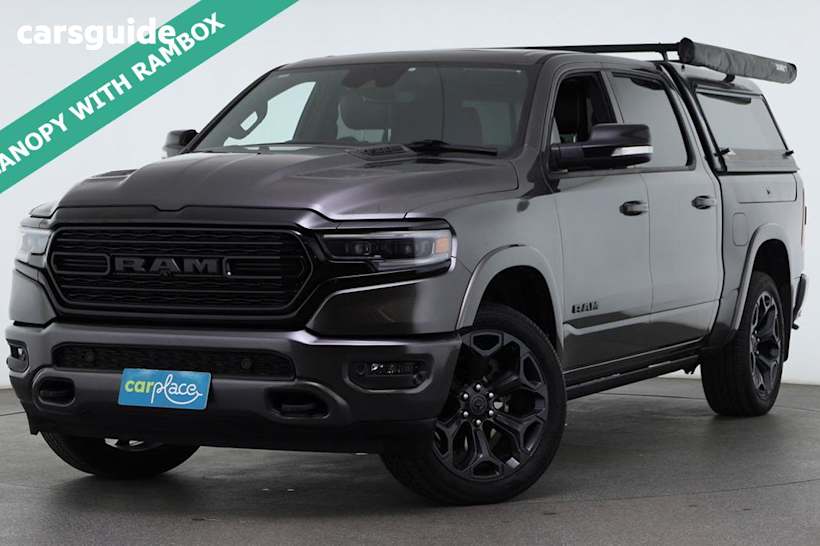 Grey 2021 Ram 1500 Crew Cab Utility Limited Rambox (Hybrid)
