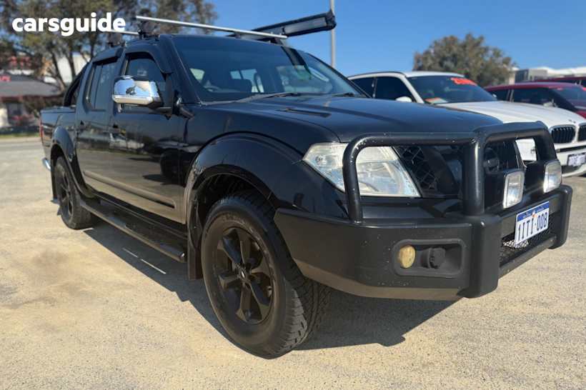 Black 2010 Nissan Navara Ute Tray ST-X (4X4) D40