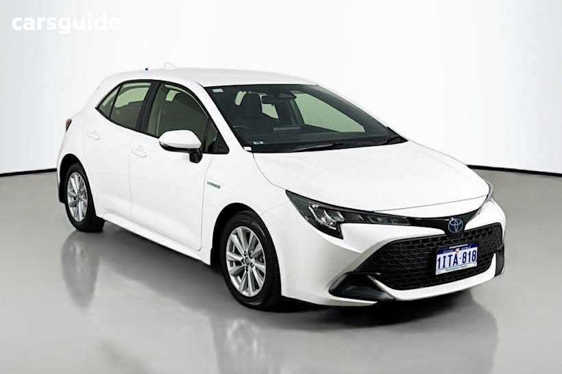 White 2023 Toyota Corolla Hatchback Ascent Sport Hybrid