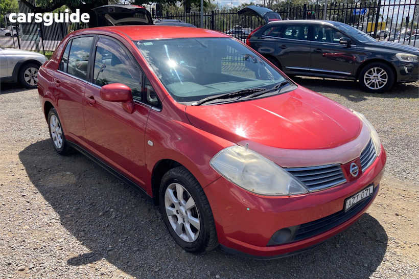 Red 2006 Nissan Tiida Sedan ST F