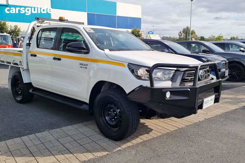 White 2022 Toyota Hilux Ute Tray SR 4X4