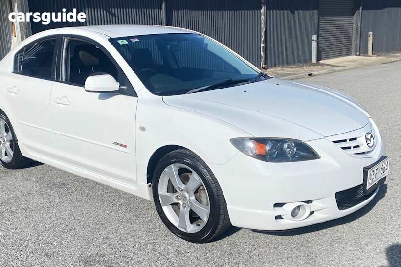 White 2004 Mazda Mazda3 Sedan SP23 F