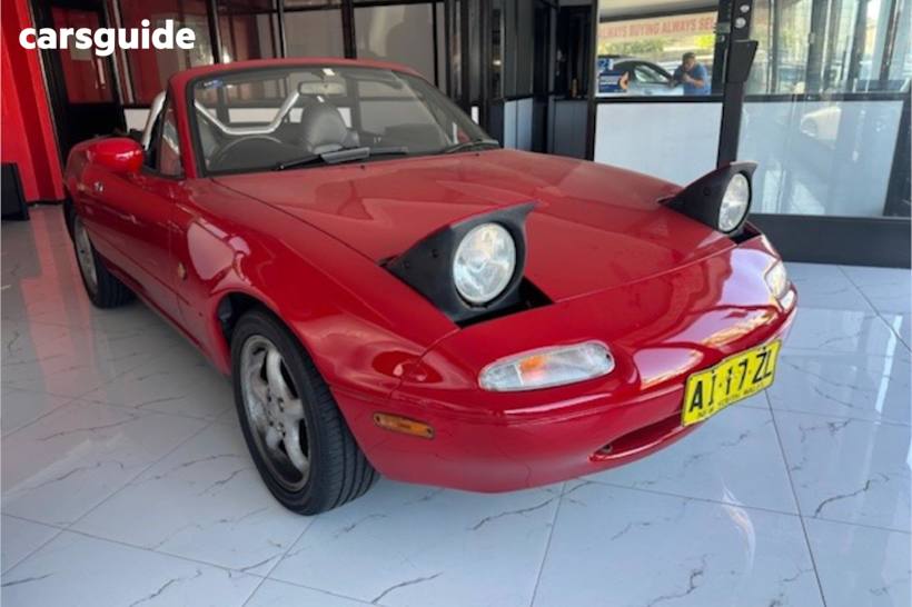 Red 1990 Mazda MX-5 Convertible